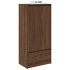 Armario con cajón de roble marrón 55,5x34x119,5