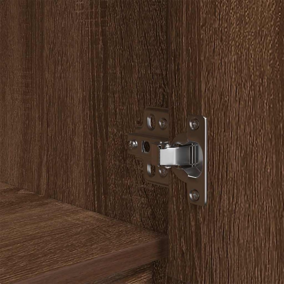 Armario con cajón de roble marrón 55,5x34x119,5