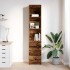 Aparador de madera vieja 37,5x35x180 cm Madera de