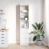 Aparador alto blanco 37,5x35x180 cm madera de