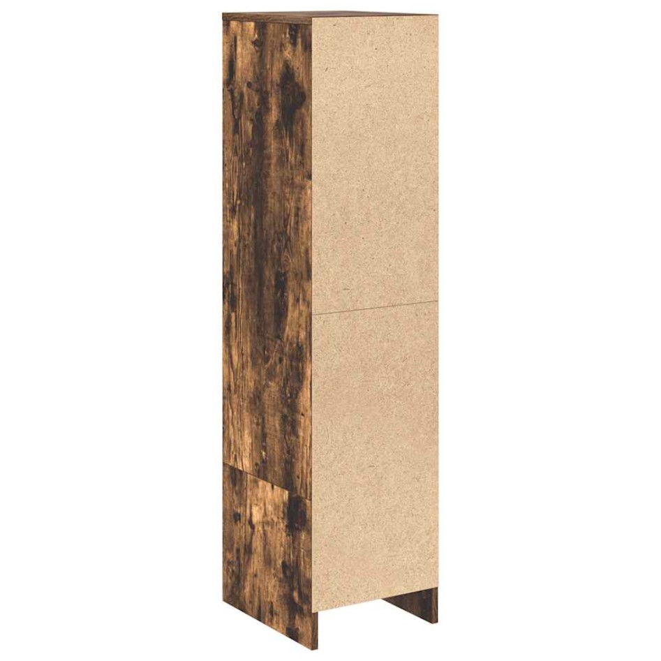 Aparador alto roble ahumado 29,5x34x119,5 cm Madera