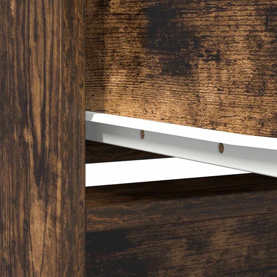 Aparador alto roble ahumado 29,5x34x119,5 cm Madera