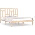 Estructura de cama de madera maciza de pino 200x200