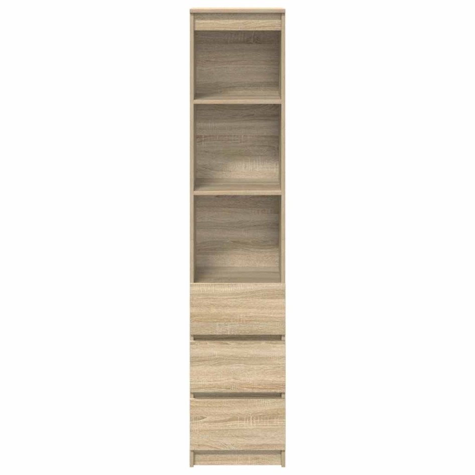 Aparador alto roble Sonoma 37,5x35x180 cm madera de