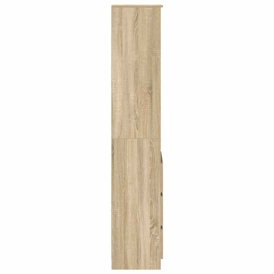 Aparador alto roble Sonoma 37,5x35x180 cm madera de