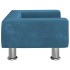 Cama para perros de terciopelo azul 50x40x26,5