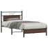 Estructura de cama sin colchón roble marrón 107x203
