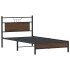 Estructura de cama sin colchón roble marrón 107x203