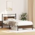 Estructura de cama sin colchón roble marrón 107x203