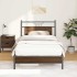 Estructura de cama sin colchón roble marrón 107x203