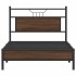 Estructura de cama sin colchón roble marrón 107x203