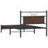 Estructura de cama sin colchón roble marrón 107x203