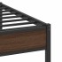 Estructura de cama sin colchón roble marrón 107x203