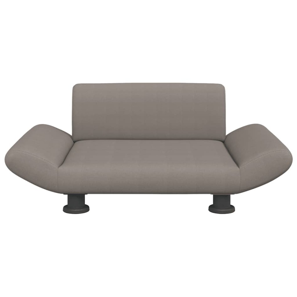 Cama para perros de tela gris taupe 70x45x28