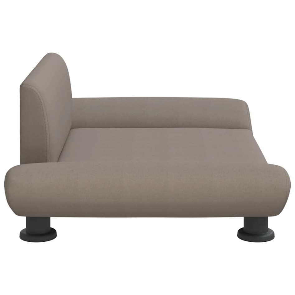 Cama para perros de tela gris taupe 70x45x28