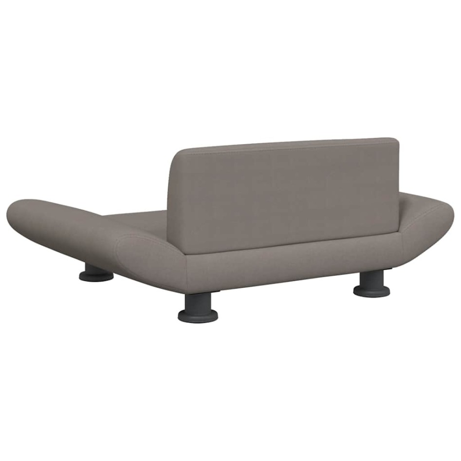 Cama para perros de tela gris taupe 70x45x28