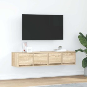 Muebles de TV 2 uds madera ingeniería roble Sonoma