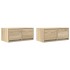 Muebles de TV 2 uds madera ingeniería roble Sonoma