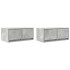 Muebles de TV 2uds madera ingeniería gris hormigón