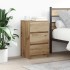 Mesilla de noche con 3 cajones roble artesanal 39x35x65