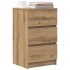 Mesilla de noche con 3 cajones roble artesanal 39x35x65