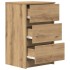 Mesilla de noche con 3 cajones roble artesanal 39x35x65