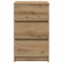 Mesilla de noche con 3 cajones roble artesanal 39x35x65