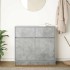 Aparador con cajón gris hormigón 80x34x76 cm madera