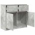 Aparador con cajón gris hormigón 80x34x76 cm madera