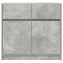 Aparador con cajón gris hormigón 80x34x76 cm madera