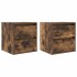 Mesillas de noche de pared 2 uds roble ahumado 38x34x40
