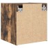 Mesillas de noche de pared 2 uds roble ahumado 38x34x40