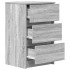 Mesilla de noche con 3 cajones gris Sonoma 39x35x65