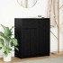 Aparador con cajón roble negro 71x35x84 cm madera de