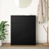 Aparador con cajón roble negro 71x35x84 cm madera de