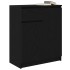 Aparador con cajón roble negro 71x35x84 cm madera de