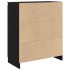 Aparador con cajón roble negro 71x35x84 cm madera de