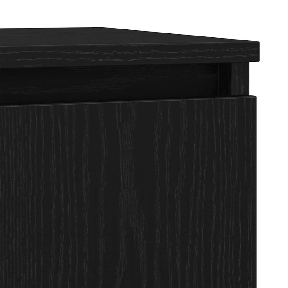 Aparador con cajón roble negro 71x35x84 cm madera de