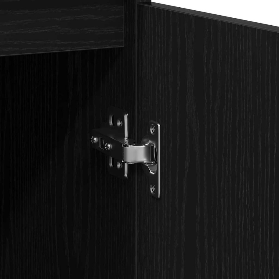 Aparador con cajón roble negro 71x35x84 cm madera de