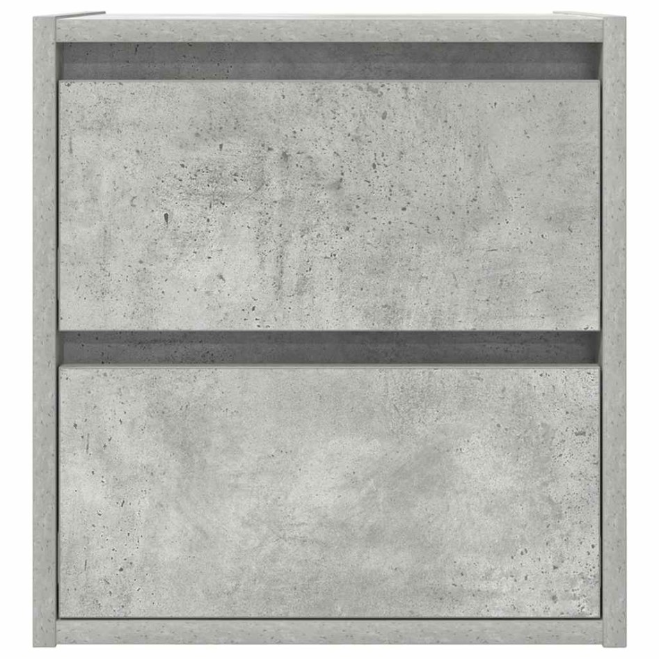 Mesillas de noche de pared 2 uds gris hormigón 38x34x40
