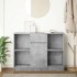 Aparador con cajón gris hormigón 101x35x76 cm madera