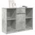 Aparador con cajón gris hormigón 101x35x76 cm madera