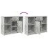 Aparador con cajón gris hormigón 101x35x76 cm madera