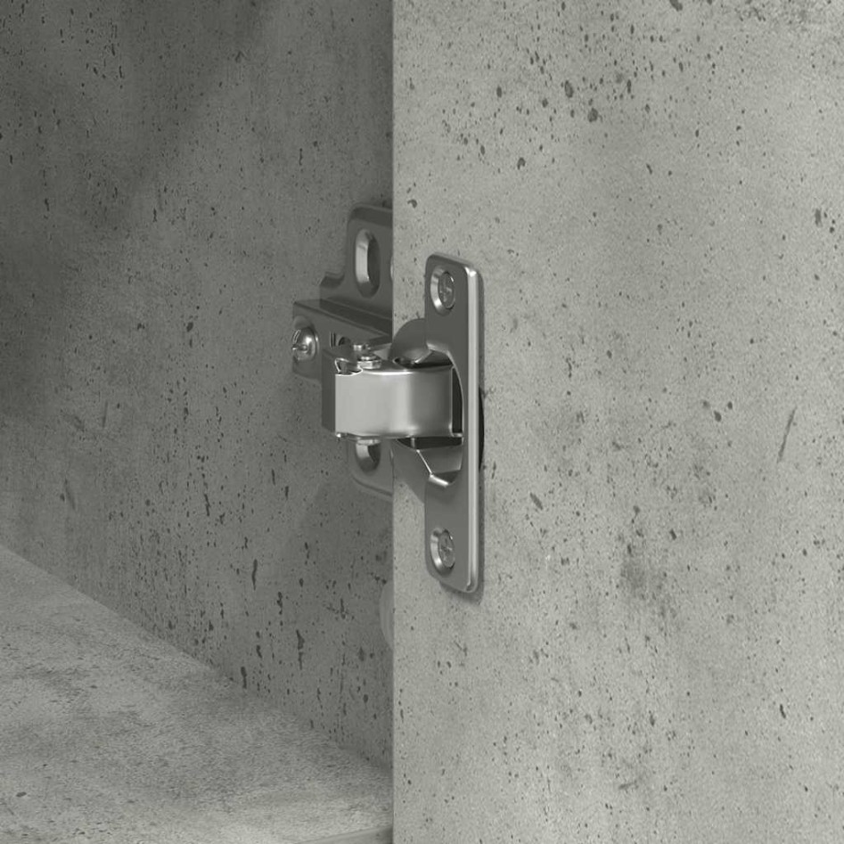 Aparador con cajón gris hormigón 101x35x76 cm madera