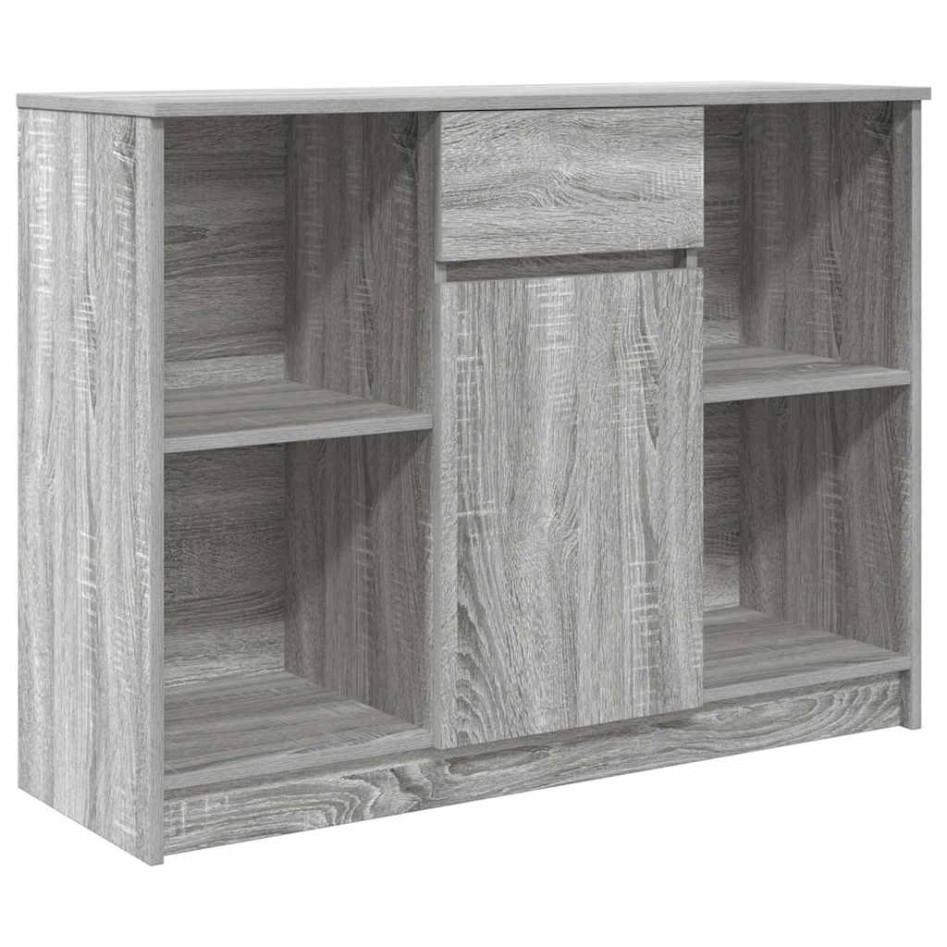 Aparador con cajón  Sonoma gris 101x35x76 cm madera