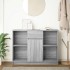 Aparador con cajón  Sonoma gris 101x35x76 cm madera