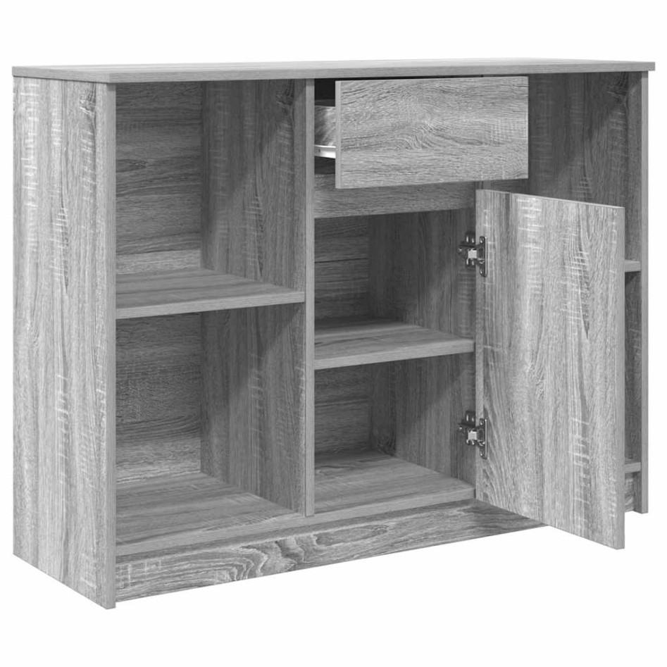 Aparador con cajón  Sonoma gris 101x35x76 cm madera