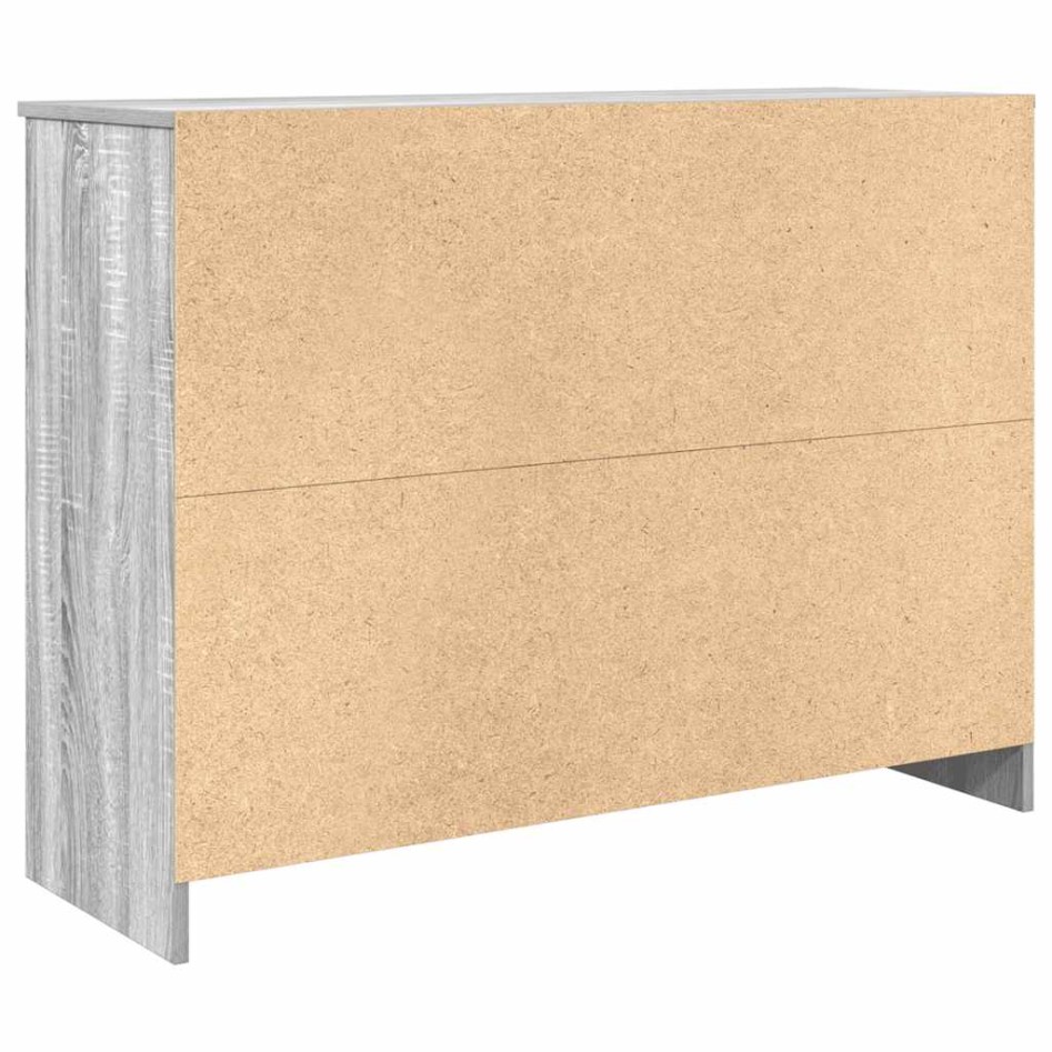 Aparador con cajón  Sonoma gris 101x35x76 cm madera