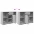 Aparador con cajón  Sonoma gris 101x35x76 cm madera