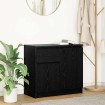 Aparador con cajón roble negro 71x35x65 cm madera de ingeniería